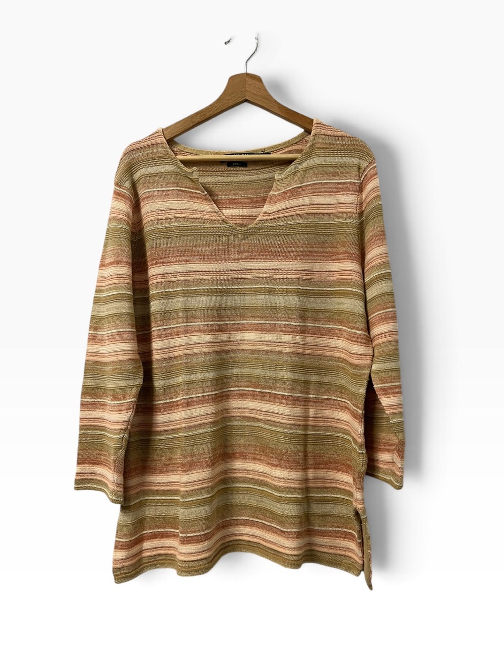Lauren Ralph Lauren Linen Cotton Sweater Women’s XL V Neck Relaxed Lightweight